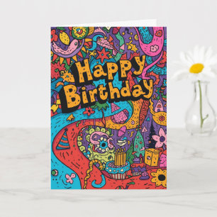 psychedelic birthday card