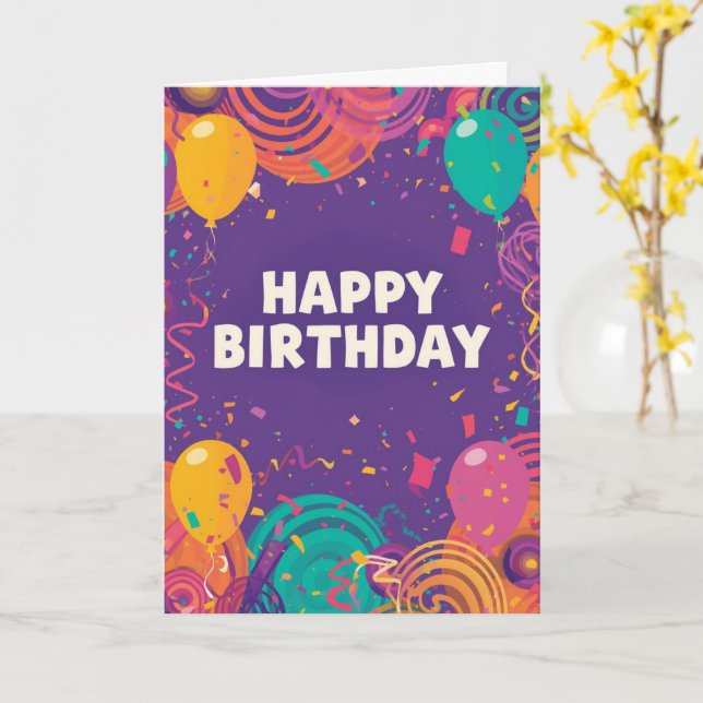 psychedelic birthday card (Yellow Flower)