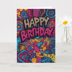 psychedelic birthday card