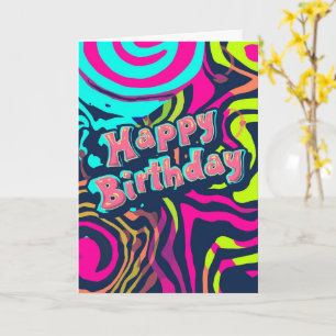 psychedelic birthday card