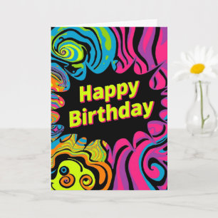 psychedelic birthday card