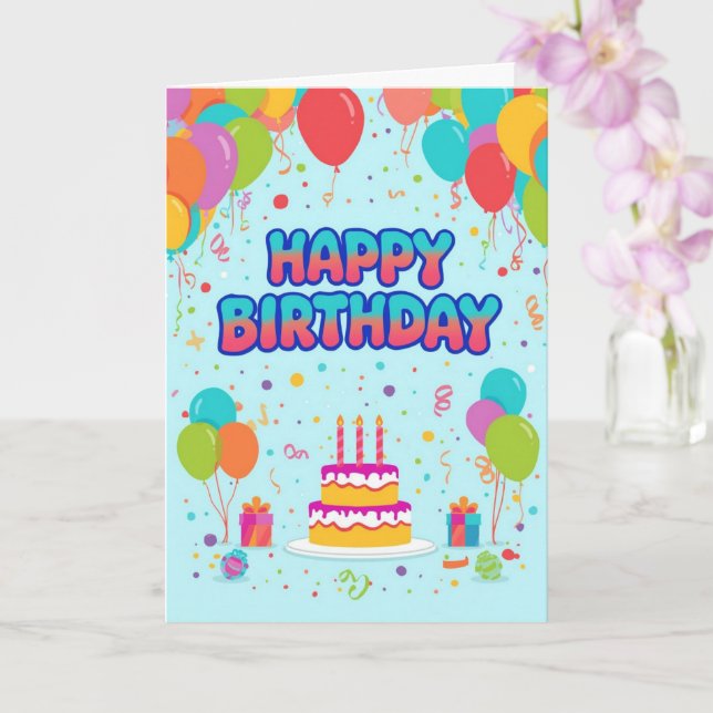 psychedelic birthday card (Orchid)