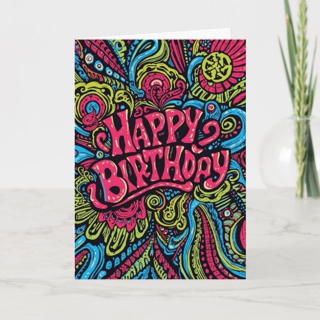 psychedelic birthday card (Front)
