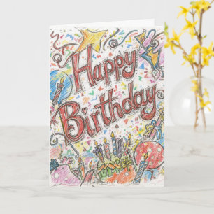 psychedelic birthday card
