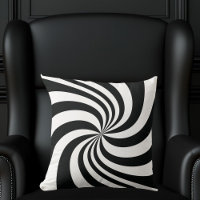 Psychedelic Black White Swirl Cool Trippy Spiral