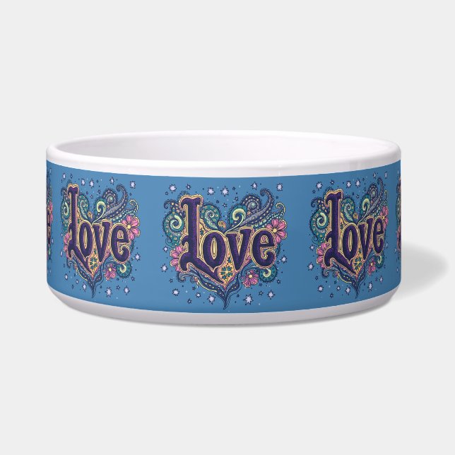 Psychedelic Boho Love Lettering with Floral Accent (Front)