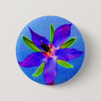 Psychedelic Borage 2 Inch Round Button