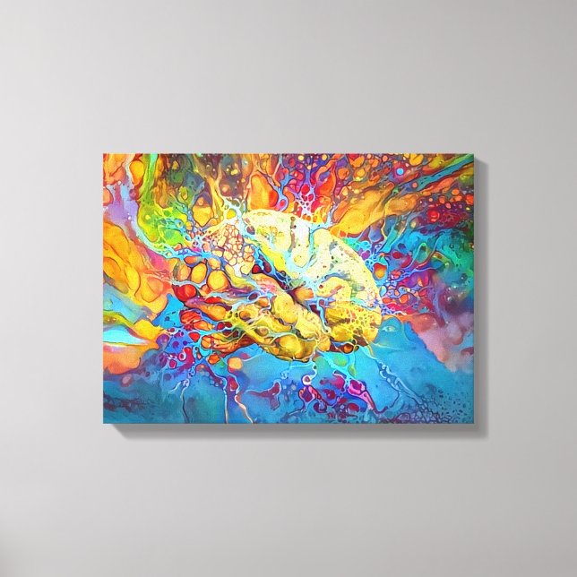 Psychedelic Brain Canvas Print (Front)