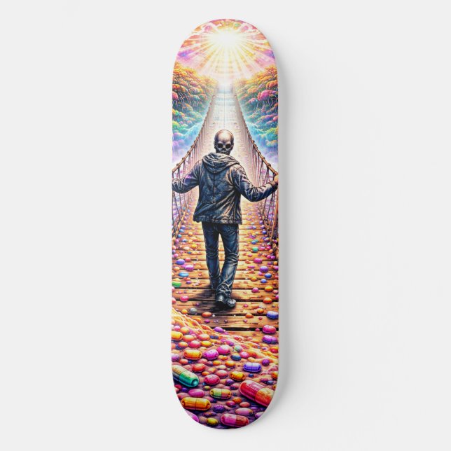 Psychedelic Bridge Journey Skateboard (Front)