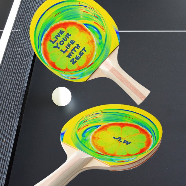 Psychedelic Bright Colourful Pop Art Citrus Ping Pong Paddle (Creator Uploaded)