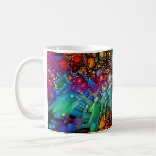 Psychedelic Bubble Burst Abstract Daisies  Coffee Mug