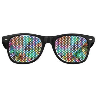 Psychedelic Bubble Burst Abstract Daisies  Retro Sunglasses