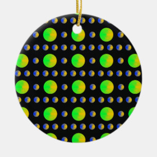 Psychedelic Bubbles Ceramic Ornament