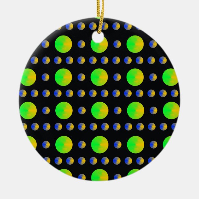 Psychedelic Bubbles Ceramic Ornament (Front)