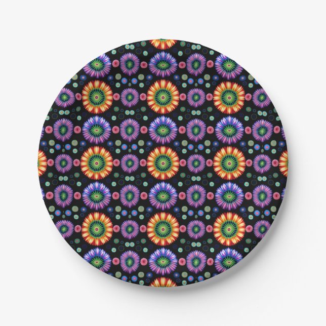 Psychedelic Burst Paper Plate (Front)