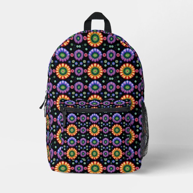 Psychedelic Burst Printed Backpack (Front)