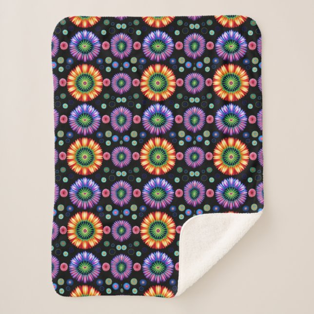 Psychedelic Burst Sherpa Blanket (Front)