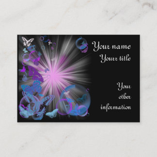 psychedelic butterflies business card template