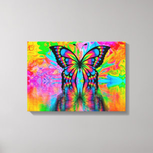 Psychedelic Butterfly Canvas Print