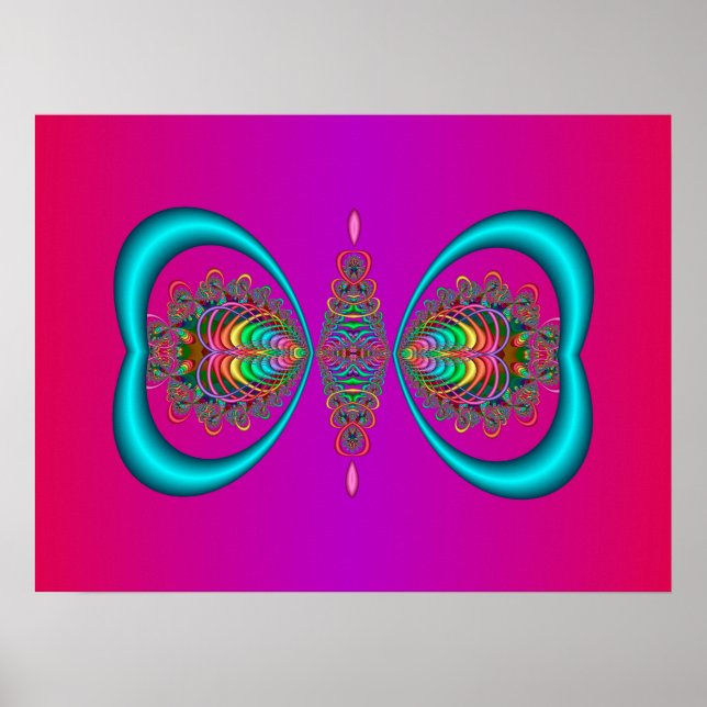 Psychedelic Butterfly Poster (Front)