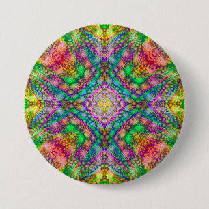 Psychedelic  Buttons, square or round 3 Inch Round Button