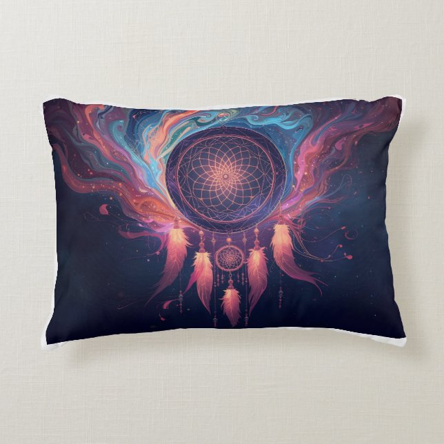 psychedelic camping cushiom accent pillow (Front)