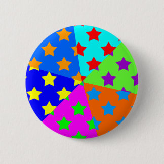 Psychedelic Candy Stars 2 Inch Round Button
