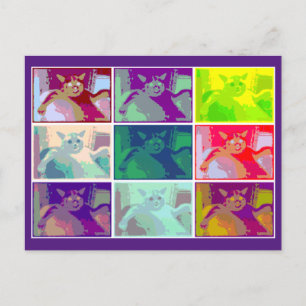 Psychedelic Cat, Louis Wain, Cat Art  Postcard