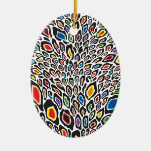 Psychedelic Cheetah Ceramic Ornament