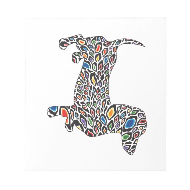 Psychedelic Cheetah Doxie Notepad (Front)