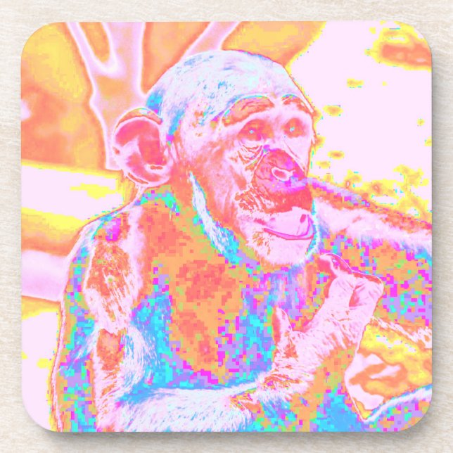 Psychedelic Chimp Coaster (Front)