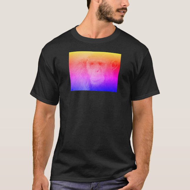 Psychedelic Chimp Shirt Black Men (Front)