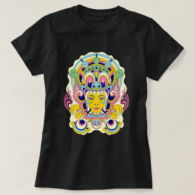 Psychedelic Chroma Beast T-Shirt (Design Front)