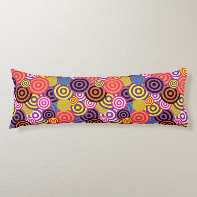 psychedelic circles body pillow  (Front)