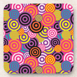 psychedelic circles coaster set