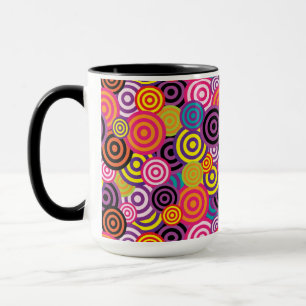 psychedelic circles coffee mug
