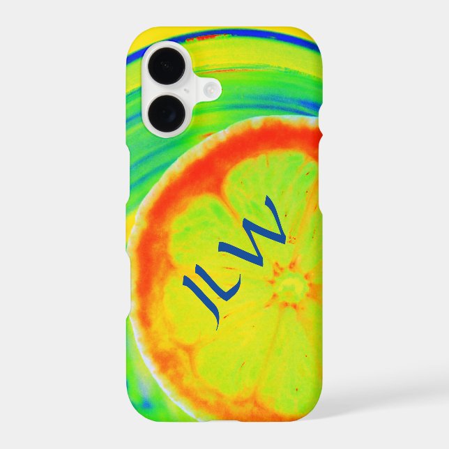 Psychedelic Citrus Pop Art with Initials (Back)