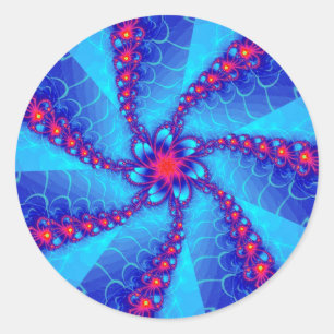 psychedelic classic round sticker