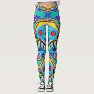 Psychedelic Cockerel: Colourful strident cockerel Leggings