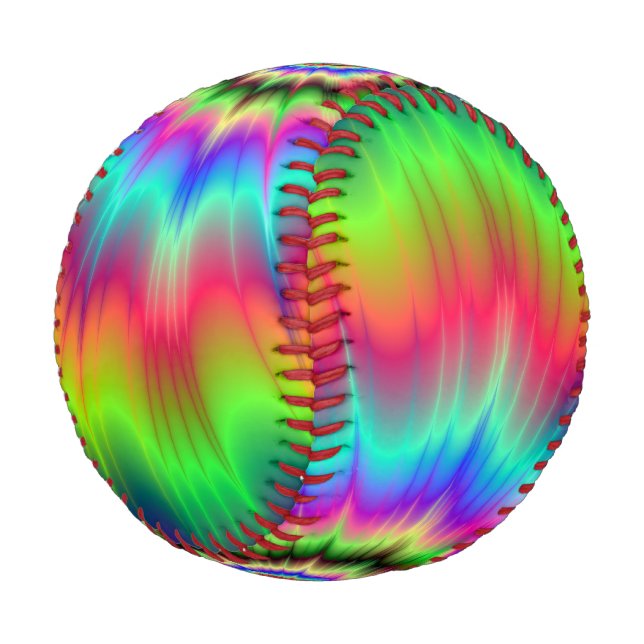 Psychedelic Colour Explosion Baseball (Angled)