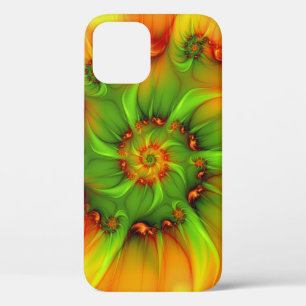 Psychedelic Colourful Modern Abstract Fractal Art iPhone 12 Case