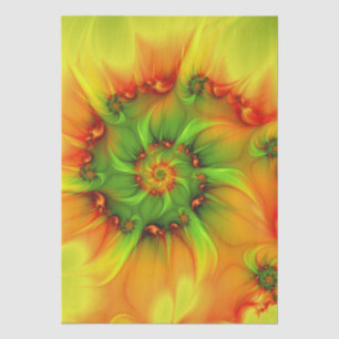 Psychedelic Colourful Modern Abstract Fractal Art Tissue Paper