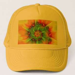 Psychedelic Colourful Modern Abstract Fractal Art Trucker Hat