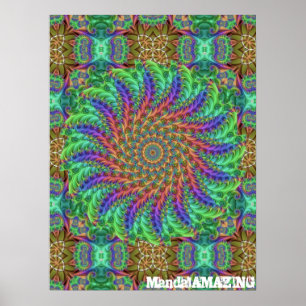 Psychedelic Colours Design 7 Poster