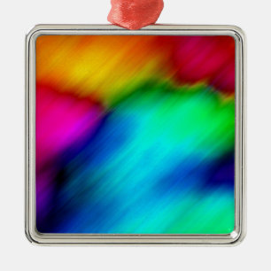 Psychedelic Colours Metal Ornament
