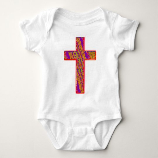 Psychedelic Cross Baby Bodysuit
