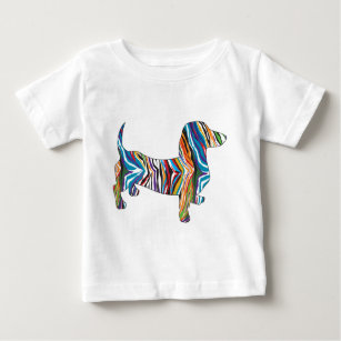 Psychedelic Dachshund Baby T-Shirt
