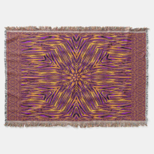Psychedelic Daisy 1 Throw Blanket