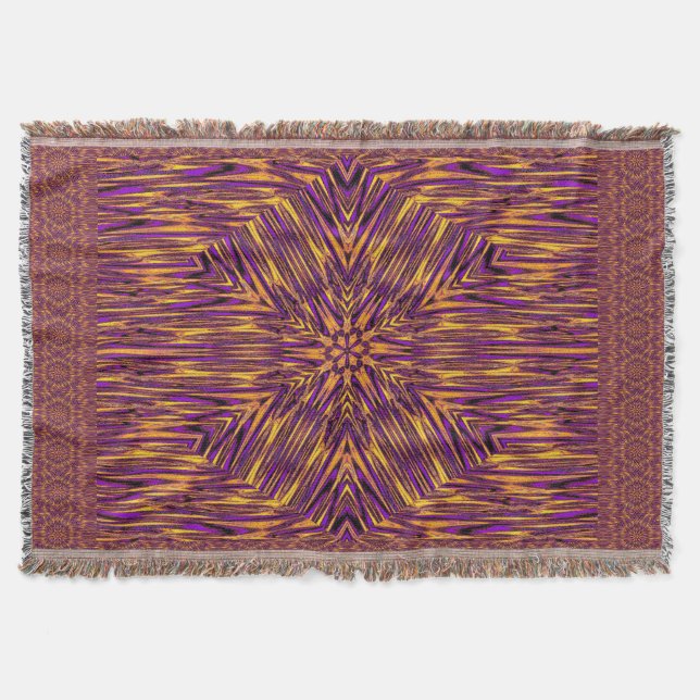 Psychedelic Daisy 1 Throw Blanket (Front)