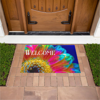 Psychedelic Daisy Doormat